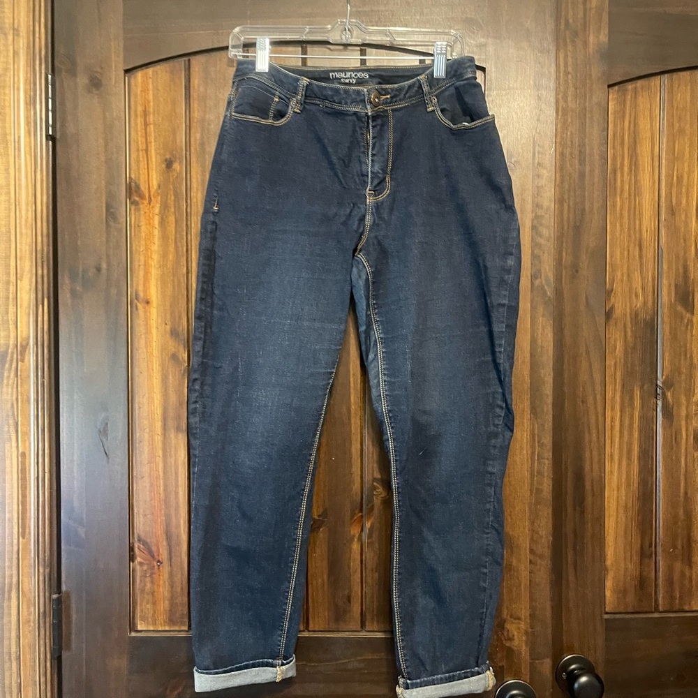 Maurices Navy Straight Leg Jeans